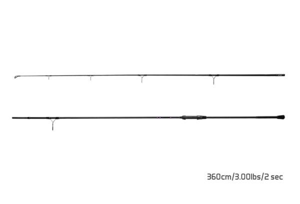 300cm/2.75lbs/2 składy Delphin CORSA BLACK Carp SiC