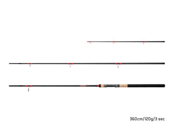 330cm/100g/3 składy Delphin LEEDER Feeder + 2 szczytówki