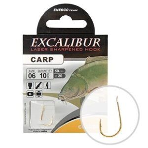 Energofish EXCALIBUR SNELLED HOOK CARP CLASSIC GOLD 10