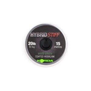 Hooklinks Hybrid Stiff KORDA Hybrid Stiff 20lb Weed Green 15m - KHY5