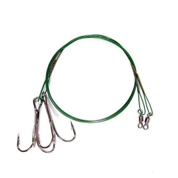 Sklep WIRE LEADER WITH SWIVEL AND TREBLE HOOK 6 kg