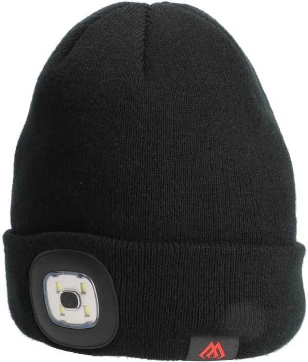 Sklep z Mikado Śląsk - CZAPKA ZIMOWA - LED - BEANIE - CZARNY - op.1szt.