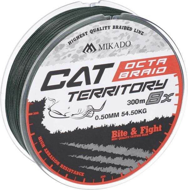 Mikado wędkarstwo - PLECIONKA - CAT TERRITORY OCTA BRAID - 0.70mm/76.4kg/300m - ZIELONA - op.1szp.