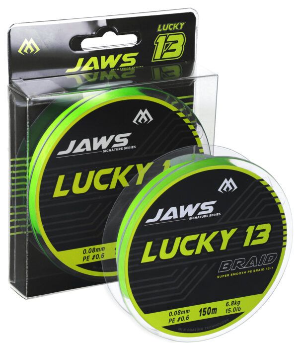 Sklep z Mikado Śląsk - PLECIONKA - JAWS LUCKY 13 - 0.08mm/6.8kg/150m - FLUO ZIELONA