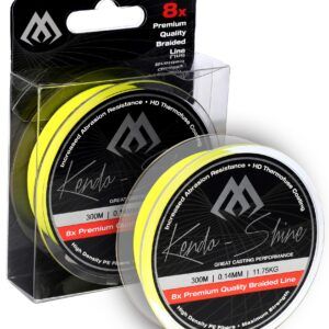 Sklep z Mikado Śląsk - PLECIONKA - KENDO SHINE - 0.08mm/5.71kg/2100m - FLUO ŻÓŁTA - op.1szp.