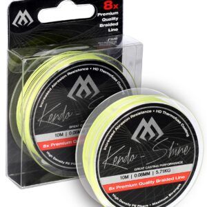 Sklep z Mikado Śląsk - PLECIONKA - KENDO SHINE - 0.10mm/8.23kg/10m - FLUO ŻÓŁTA - op.1szp.