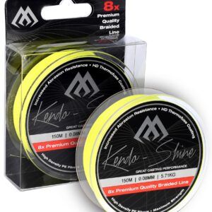 Sklep z Mikado Śląsk - PLECIONKA - KENDO SHINE - 0.10mm/8.23kg/150m - FLUO ŻÓŁTA - op.1szp.