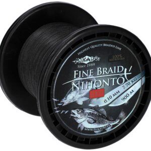 Sklep z Mikado Śląsk - PLECIONKA - NIHONTO FINE BRAID - 0.06mm/3.25kg/900m - CZARNA - op.1szp.