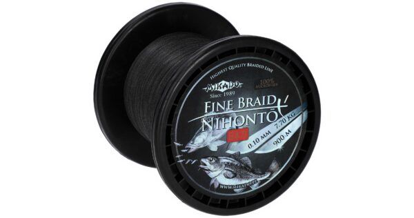 Sklep z Mikado Śląsk - PLECIONKA - NIHONTO FINE BRAID - 0.06mm/3.25kg/900m - CZARNA - op.1szp.