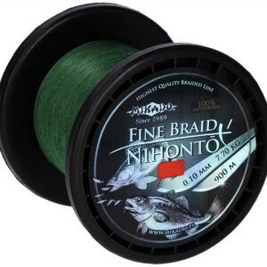 Sklep z Mikado Śląsk - PLECIONKA - NIHONTO FINE BRAID - 0.06mm/3.25kg/900m - ZIELONA - op.1szp.