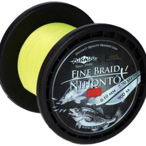 Sklep z Mikado Śląsk - PLECIONKA - NIHONTO FINE BRAID - 0.08mm/4.59kg/900m - FLUO ŻÓŁTA - op.1szp.