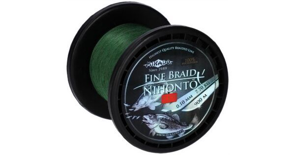 Sklep z Mikado Śląsk - PLECIONKA - NIHONTO FINE BRAID - 0.08mm/4.59kg/900m - ZIELONA - op.1szp.