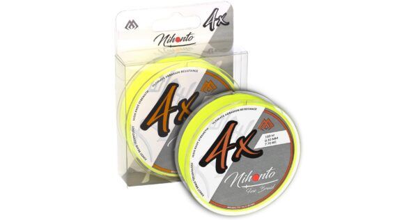 Sklep z Mikado Śląsk - PLECIONKA - NIHONTO FINE BRAID - 0.08mm/4.95kg/150m - FLUO ŻÓŁTA - op.1szp.