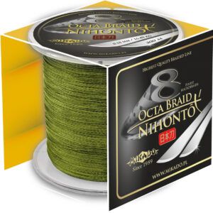 Sklep z Mikado Śląsk - PLECIONKA - NIHONTO OCTA BRAID - 0.10mm/7.75kg/300m - ZIELONA - op.1szp.