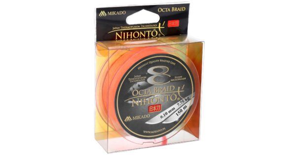 PLECIONKA - NIHONTO OCTA BRAID - 0.26mm/22.6kg/150m - FLUO POMARAŃCZOWA - op.1szp.