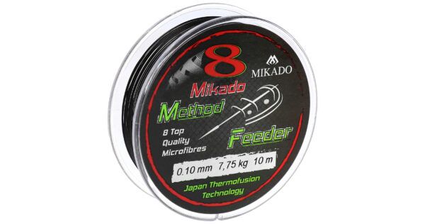 Mikado wędkarstwo - PLECIONKA - OCTA METHOD FEEDER - 0.08mm/5.15kg/10m - CZARNA - op.1szp.