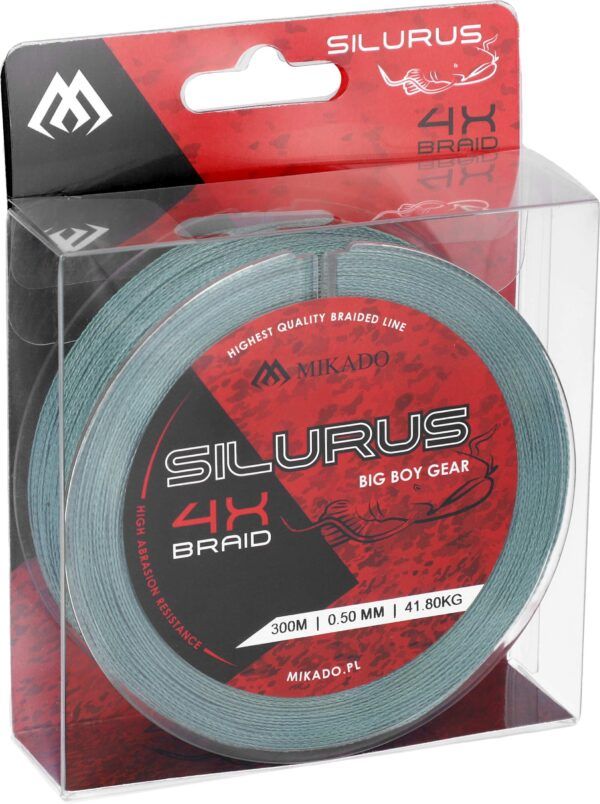 PLECIONKA - SILURUS 4 X BRAID - 0.35mm/33.40kg/300m - ZIELONA - op.1szp.