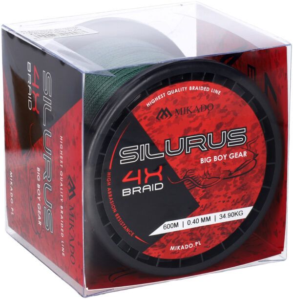 PLECIONKA - SILURUS 4 X BRAID - 0.35mm/33.40kg/600m - ZIELONA - op.1szp.