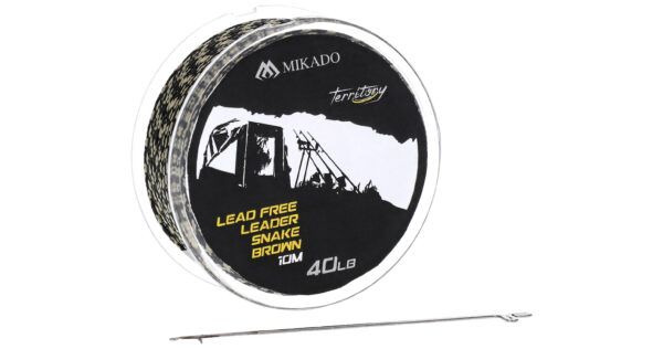 Sklep z Mikado Śląsk - PRZYPON - LEAD FREE LEADER - 40lbs/10m - CIEMNY CAMO - op.1szt.