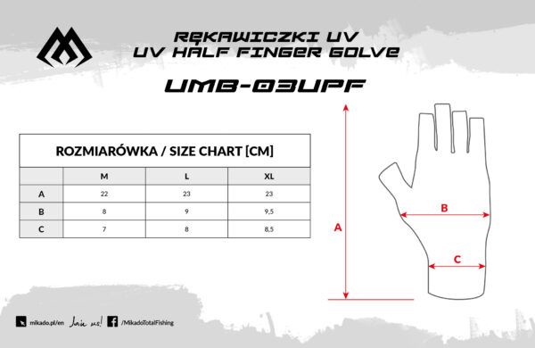 RĘKAWICZKI - LETNIE Z FILTREM UPF rozm. L - op.1szt.