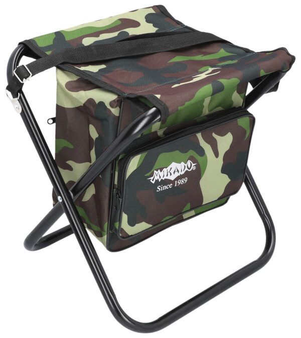 Sklep z Mikado Śląsk - STOŁEK - SKŁADANY Z TORBĄ (max w. 100kg) (40x38x31cm) - CAMO - op.1szt.