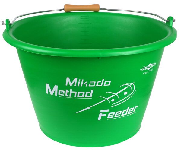 Sklep z Mikado Śląsk - WIADRO - MIKADO METHOD FEEDER - poj. 17l - ZIELONE - op.1szt.