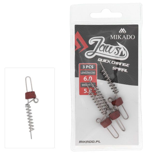 Sklep z Mikado Śląsk - WKRĘT - DO PRZYNĘT - JAWS QUICK CHANGE SPIRAL - 20gr - 6cm - op.3szt.