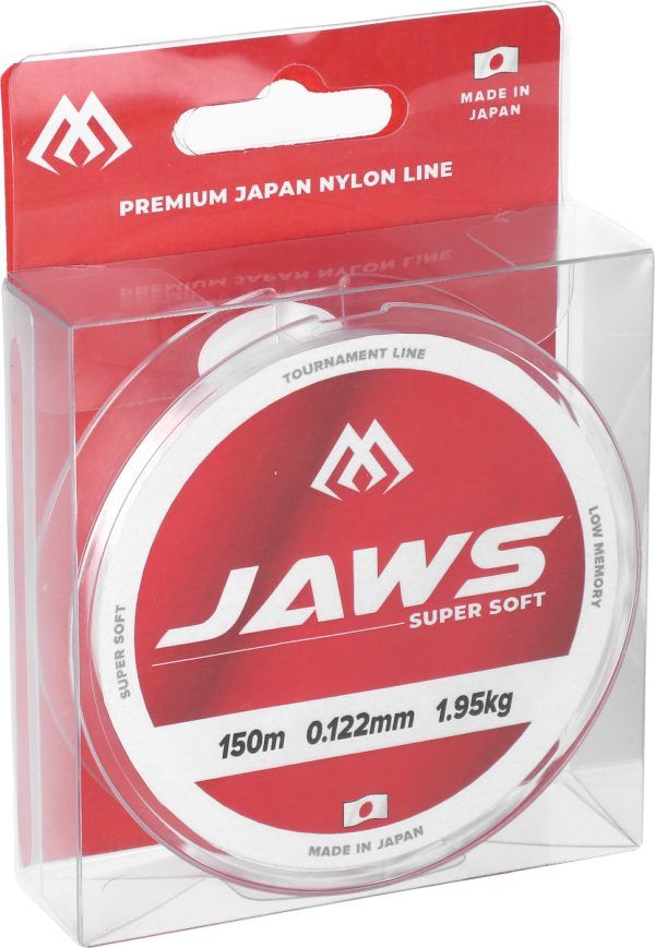 ŻYŁKA - JAWS SUPER SOFT 0.122mm/1.95kg/150m TRANSPARENTNA - op.1szt.