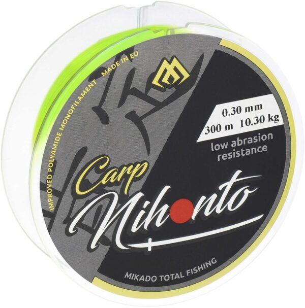 Mikado wędkarstwo - ŻYŁKA - NIHONTO CARP - 0.25mm/7.30kg/300m FLUO ŻÓŁTA - op.1szt.