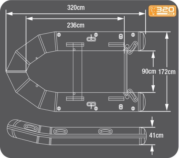 Fox 320 Inflatable Boat (Spares Only) Boats & Electric Motors
