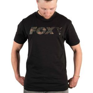 Fox Black/Camo Chest Print T-Shirt Clothing