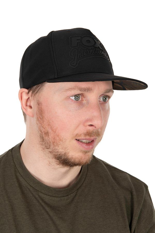 Fox Black/Camo Flat Peak Snapback Cap Clothing