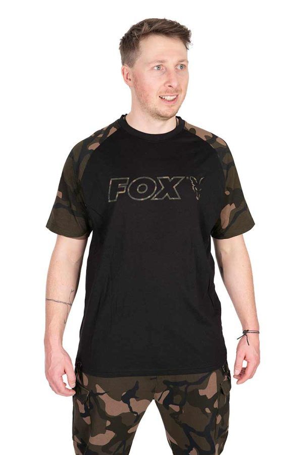 Fox Black/Camo Outline T-Shirt Clothing