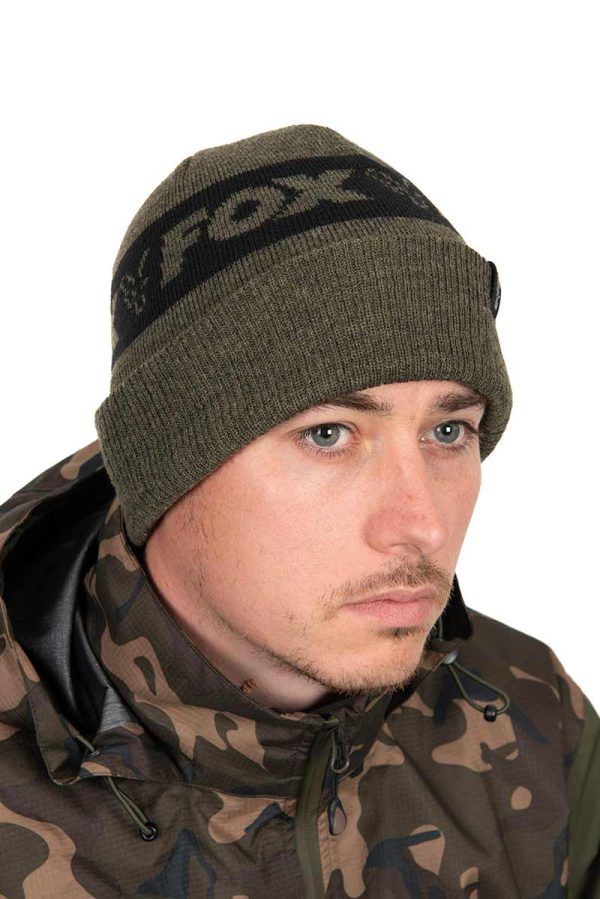 Fox Collection Beanie Hat - Green & Black - CHH020