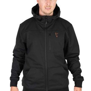 Fox Collection Soft Shell Jacket Black & Orange Clothing