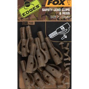 Fox EDGES™ Camo Safety Lead Clip & Pegs (Size 7) Edges™ Lead Setups