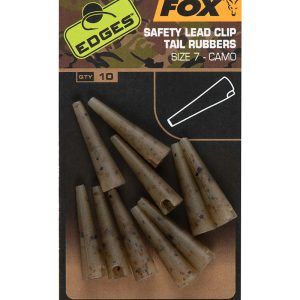 Fox EDGES™ Camo Safety Lead Clip Tail Rubbers (Size 7) Edges™ Lead Setups