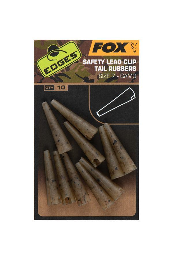 Fox EDGES™ Camo Safety Lead Clip Tail Rubbers (Size 7) Edges™ Lead Setups