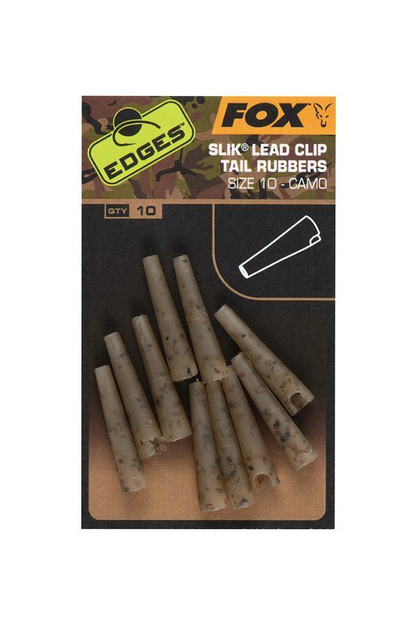 Fox EDGES™ Camo Slik Lead Clip Tail Rubber (Size 10) Edges™ Lead Setups