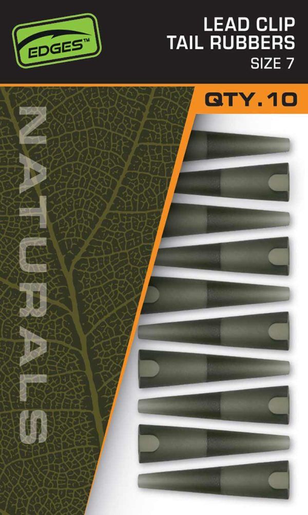 Fox EDGES™ Naturals Lead Clip Tail Rubbers - Size 7 Edges™ Lead Setups