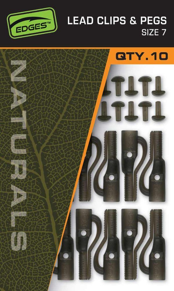 Fox EDGES™ Naturals Lead Clips & Pegs - Size 7 Edges™ Lead Setups