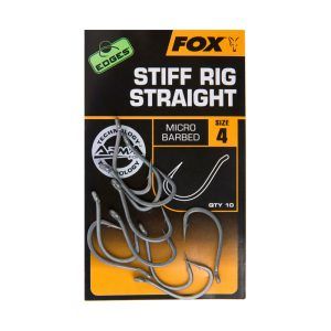 Fox EDGES™ Stiff Rig Straight Hooks - Edges™ Range