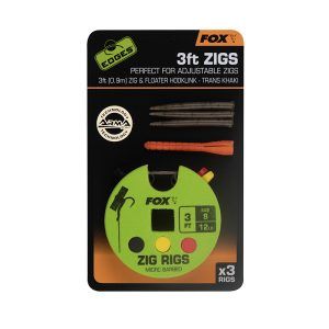 Fox EDGES™ Zig Rigs - 3ft (0.9m) Edges™ Ready Tied Rigs