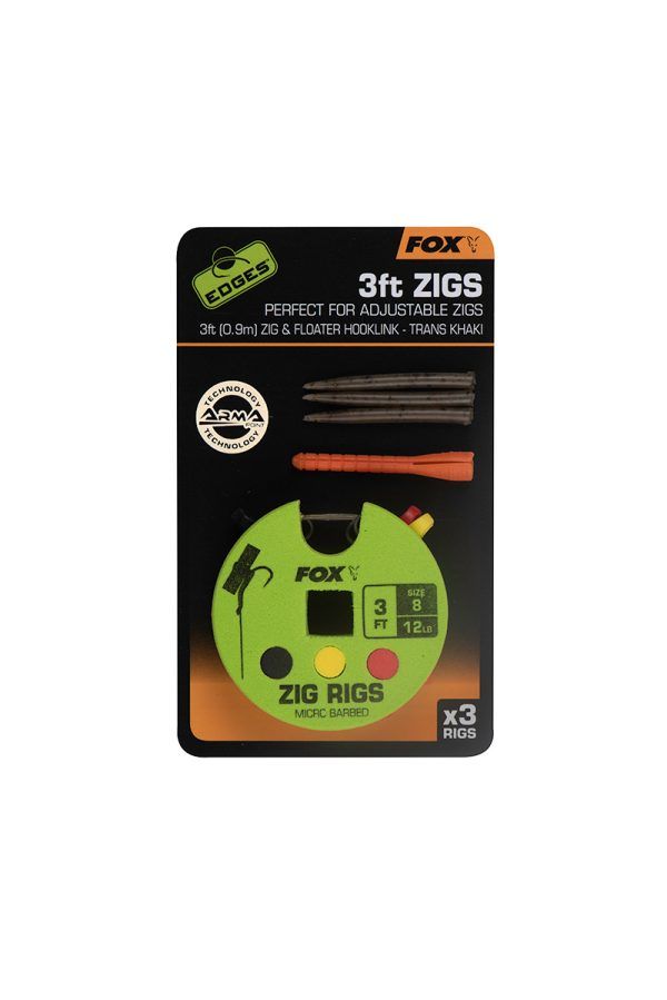 Fox EDGES™ Zig Rigs - 3ft (0.9m) Edges™ Ready Tied Rigs