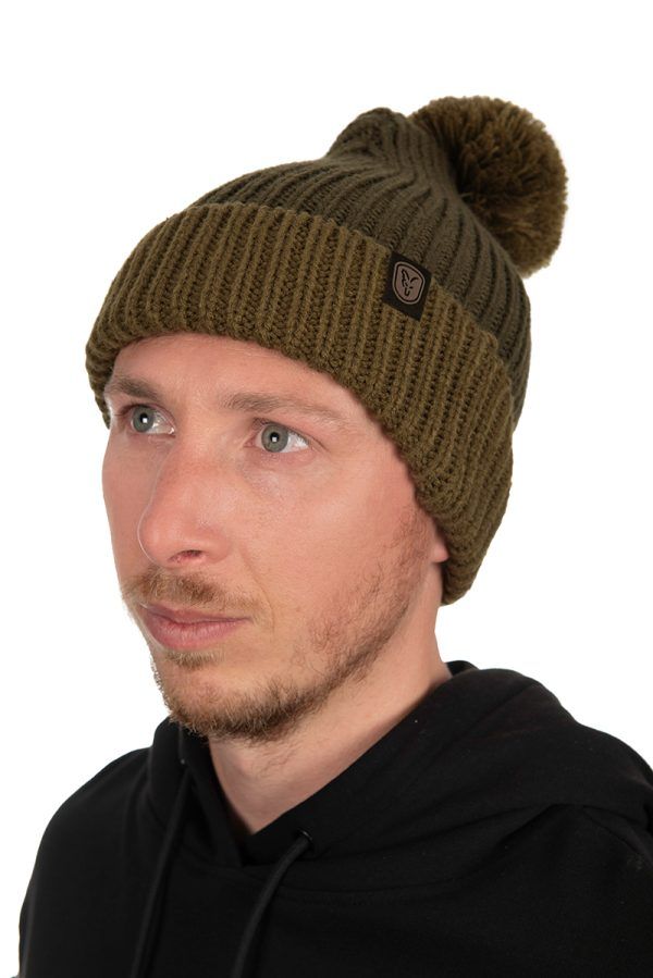 Fox Heavy Knit Bobble Hat Clothing