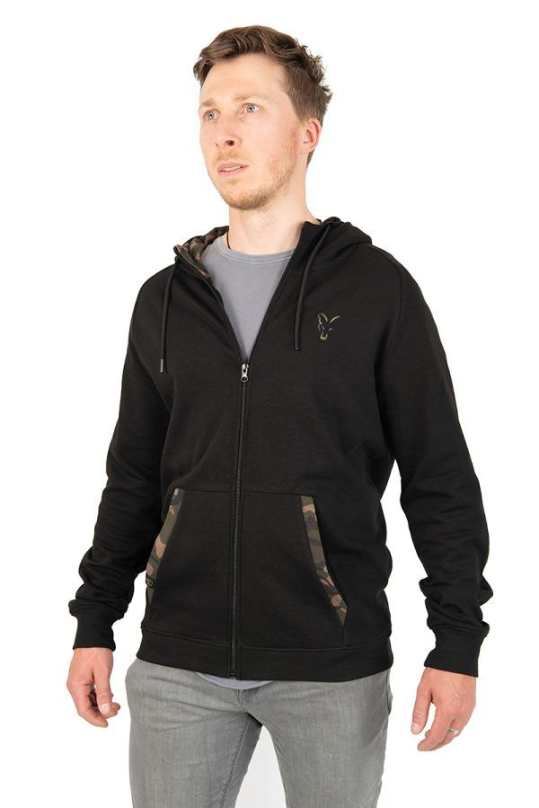 Fox LW Black/Camo Zip Hoody Clothing