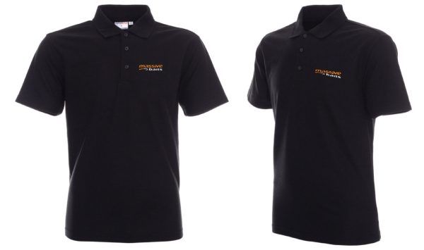 Massive Baits -  Polo czarne M/L/XL (T-shirt polo) Najtaniej