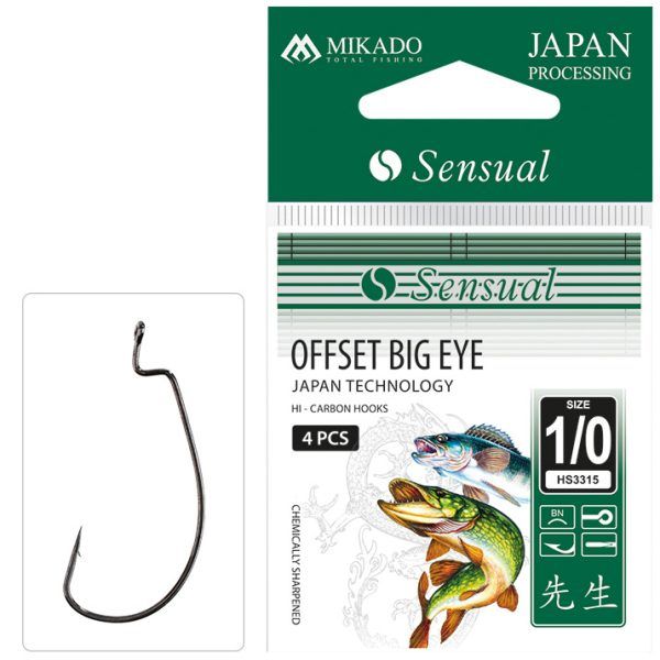 Sklep z Mikado Śląsk - HACZYK - SENSUAL - OFFSET BIG EYE nr 1 BN - op.5szt.