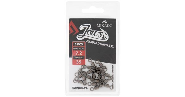 KRĘTLIK - JAWS FOURFOLD SWIVELS XL - 35kg - op.5szt.