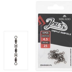 Sklep z Mikado Śląsk - KRĘTLIK - JAWS TRIPLE SWIVELS - 25kg - op.5szt.